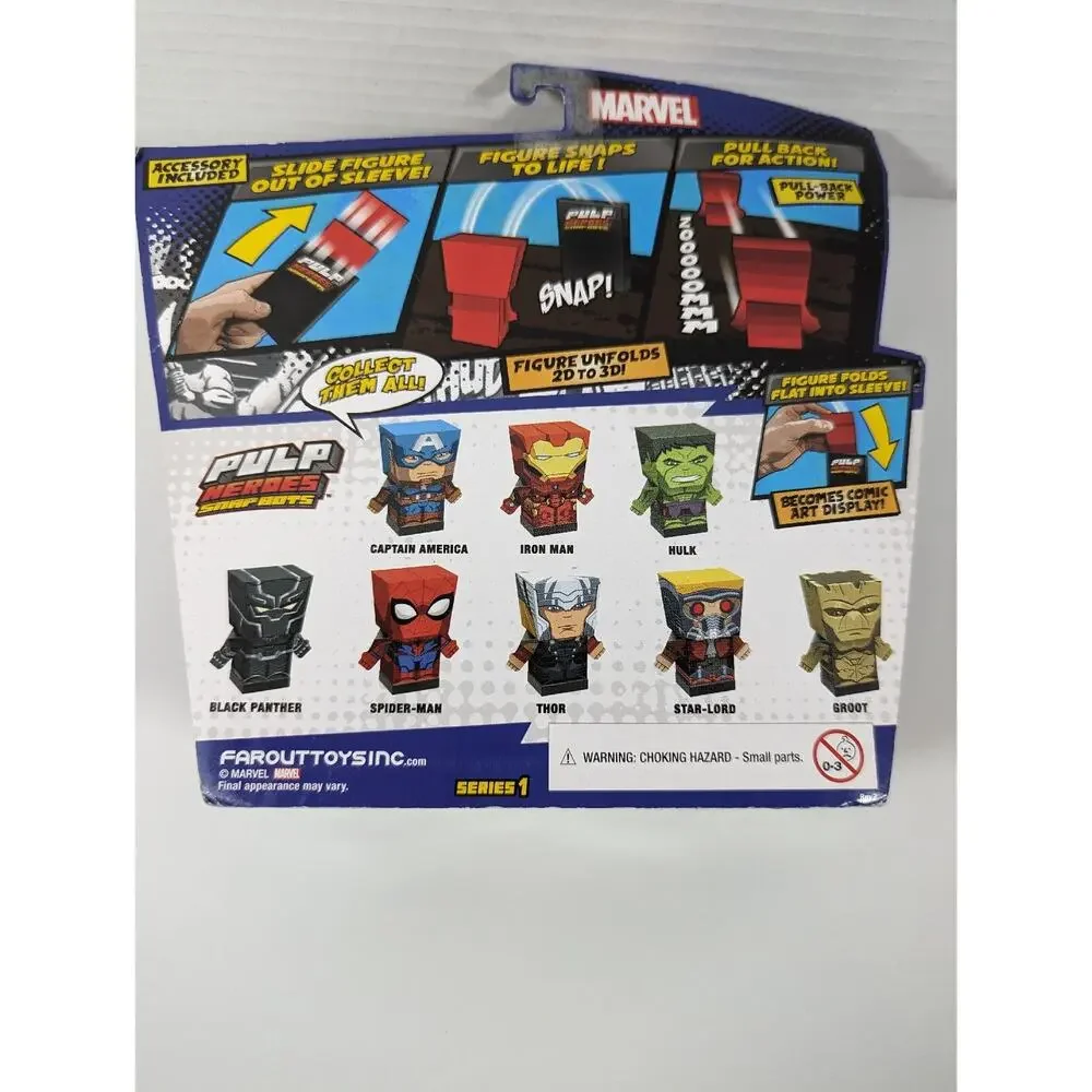 Marvel Captain America SnapBot Pulp Heroes Pull Back NIB